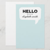 hallo Blauwgroen banketbakkerij Briefpapier (Voorkant / Achterkant)