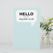 hallo Blauwgroen banketbakkerij Briefpapier (Staand voorkant)
