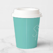 hallo Blauwgroen lente Papieren Bekers (Rechts)