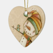 hallo Blauwvogel - Keramische sierbloem Keramisch Ornament (Links)