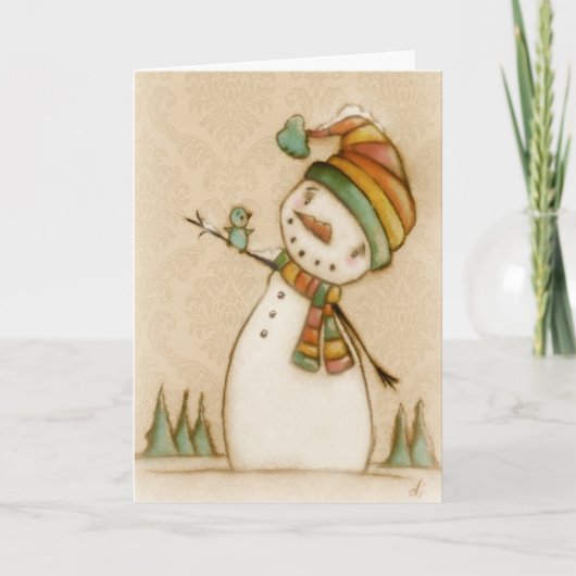 Hallo Blauwvogel - Kerstkaart Feestdagen Kaart (Voorkant)