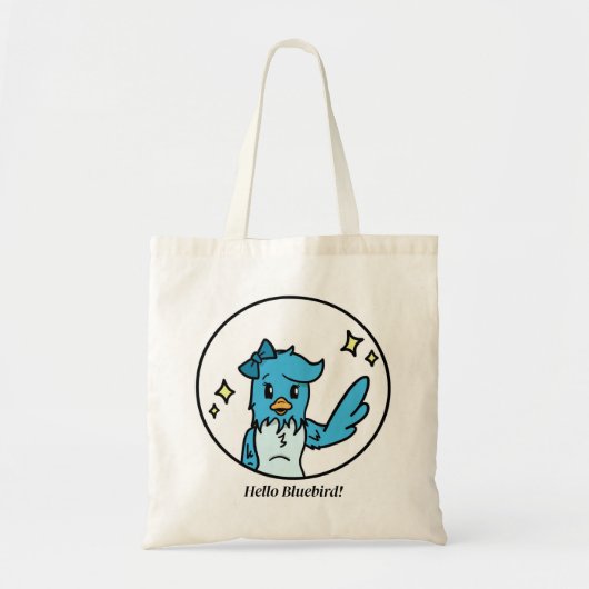Hallo Blauwvogel Tote Bag (Voorkant)