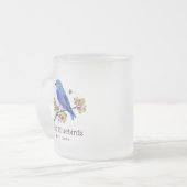 Hallo Blauwvogels Mok - Frosted Glass (Voorkant links)