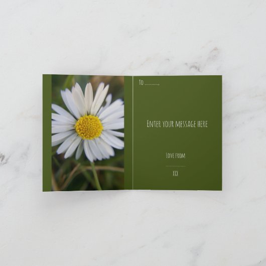 Hallo bloem aanpasbare blanco kaart (Binnen)