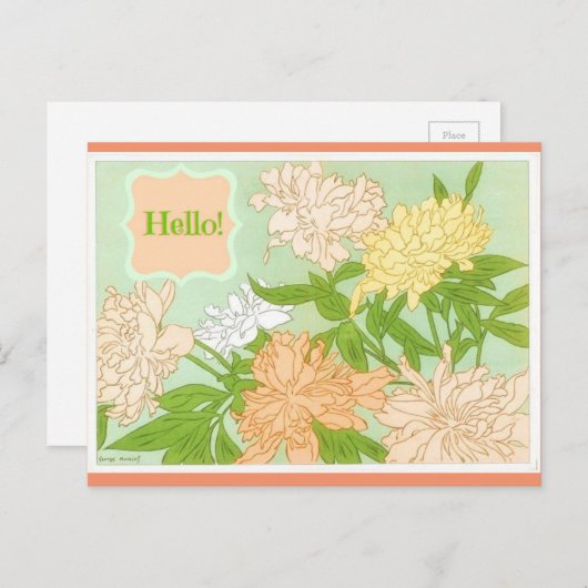 Hallo Bloemen Briefkaart (Voorkant / Achterkant)
