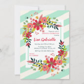 Hallo Bloemen van geluk uitnodiging (Voorkant)