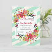 Hallo Bloemen van geluk uitnodiging (Staand voorkant)