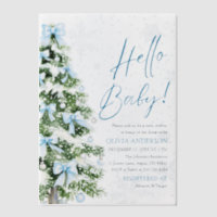 Hallo Blue Bows Kerstboom Baby Baby shower