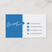 Hallo Blue quote social media visitekaartje (Achterkant)