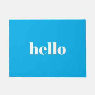 hallo Blue Welcome Mat