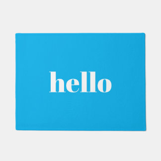 hallo Blue Welcome Mat