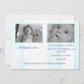 Hallo Blue World Boy Geboorteaankondiging Aankondiging (Voorkant)