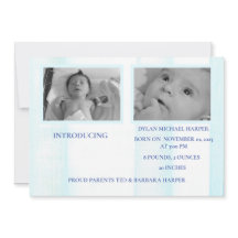 Hallo Blue World Boy Geboorteaankondiging