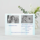 Hallo Blue World Boy Geboorteaankondiging Aankondiging (Staand voorkant)