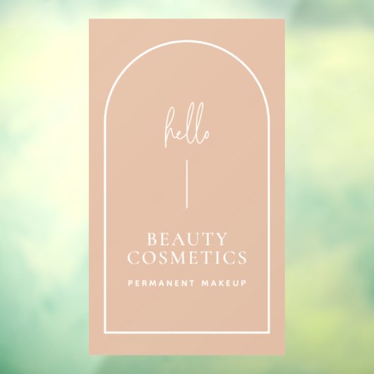 Hallo Blush Pink Arch Raamsticker (Vel 3)