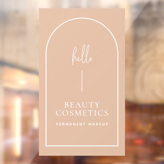 Hallo Blush Pink Arch Raamsticker (Vel 2)