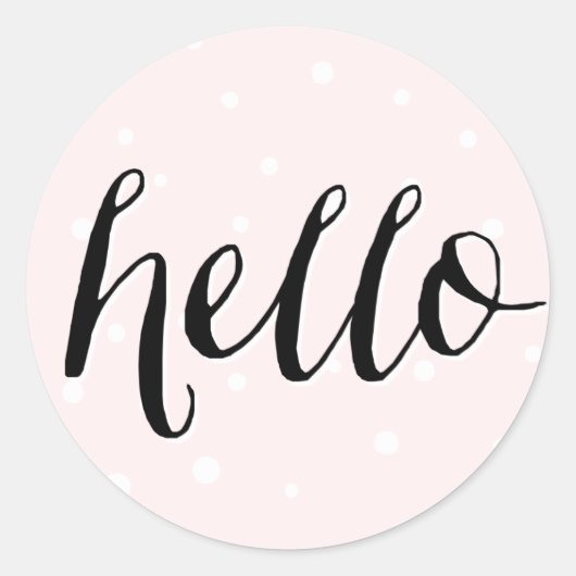 hallo! Blush Polka Dots Sticker (Voorkant)