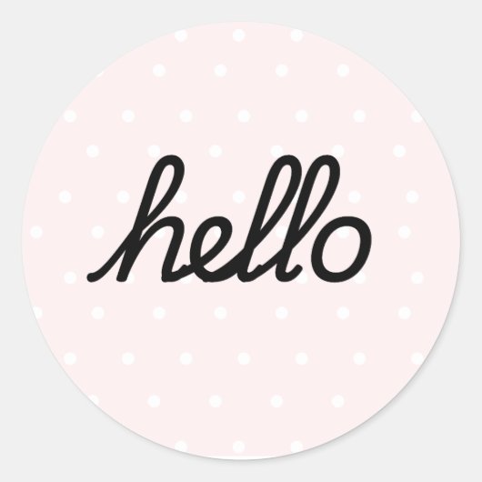 hallo! Blush Polka Dots Sticker (Voorkant)