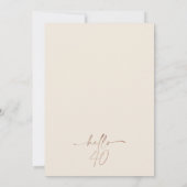 Hallo Boho Beige Floral Boots 40e verjaardag Kaart (Achterkant)