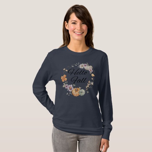 Hallo Boho Chic Herfst Botanisch Shirt (Voorkant volledig)