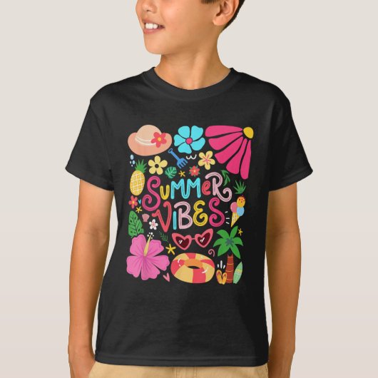 Hallo Boho Flower Zomer Vibes Funny Beach Life Me T-shirt (Voorkant)