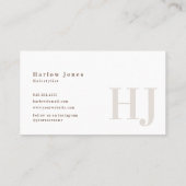hallo Boho Minimalist Signature Beige Visitekaartje (Achterkant)