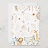 Hallo Boho Safari Baby Baby shower Kaart (Achterkant)