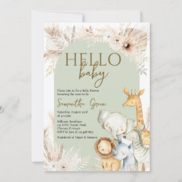 Hallo Boho Safari Baby Baby shower Kaart