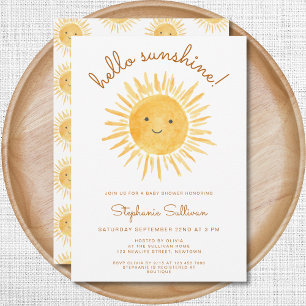 Hallo Boho Sunshine Genderneutraal Baby shower Kaart