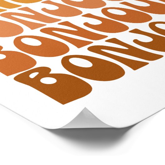 Hallo Bonjour Frans Poster (Hoek)