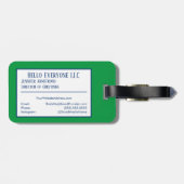 Hallo Bonjour Reizen Talen Kleurrijke Naam Bagagelabel (Achterkant horizontaal)