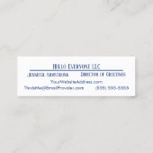 Hallo Bonjour Reizen Talen Kleurrijke Naam Mini Visitekaartje (Achterkant)