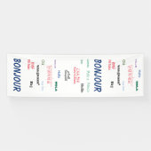 Hallo Bonjour Talen Wereld Reizen Kleurrijk Spandoek (Horizontaal)