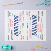 Hallo Bonjour Talen Wereld Reizen Kleurrijk Tissuepapier (Craft)