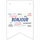 Hallo Bonjour Talen Wereld Reizen Kleurrijk Vlaggetjes (Derde vlag)