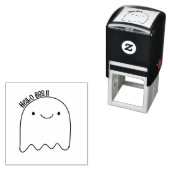 Hallo Boo - Leuke Halloween Ghost Zelfinktende Stempel (In situ)