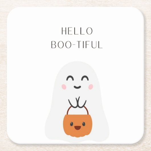 Hallo BOO-TIFUL Kartonnen Onderzetters (Voorkant)