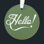 Hallo - Boomtop Ornament<br><div class="desc">Hallo ontwerp. Elegante typografie. Boomkleur. Kunst door José Ricardo</div>