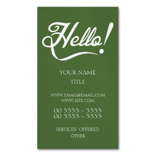 Hallo - Boomtop Visitekaartje Magneet