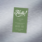 Hallo - Boomtop Visitekaartje Magneet (Voorbeeld)