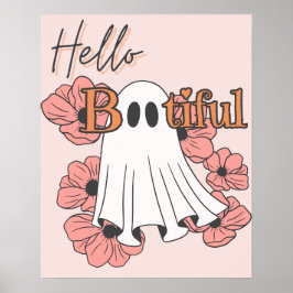 Hallo BOOtiful Halloween Wall Art Poster