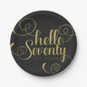 Hallo Bord Elegante Faux Gold Glitter (Voorkant)