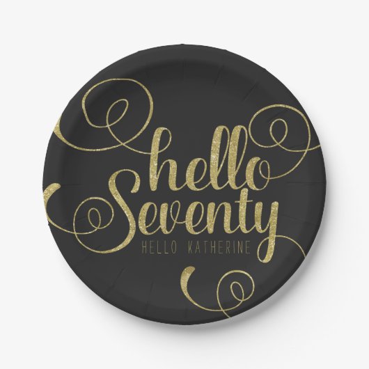 Hallo Bord Elegante Faux Gold Glitter (Voorkant)