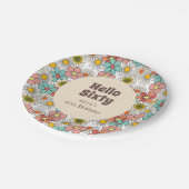 Hallo Bord Retro Hippie Groovy Flower (Gekanteld)