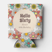 Hallo Bord Retro Hippie Groovy Flower Blikjeskoeler (Voorkant)