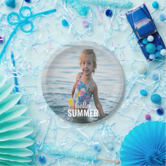 hallo Borden voor zomerfotopapier Papieren Bordje (Feest)