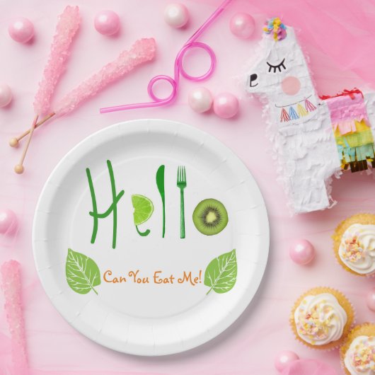 hallo Borden voor zomerpapier Papieren Bordje (Feest)