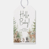 Hallo Bosdieren Baby Baby shower Dank u wel Cadeaulabel (Voorkant)