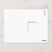 hallo Boston Terrier Puppy Dog Red Thinking of You Briefkaart (Achterkant)