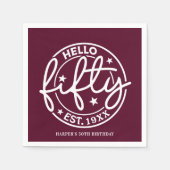 Hallo Bourgondië 50e verjaardag Servet (Voorkant)